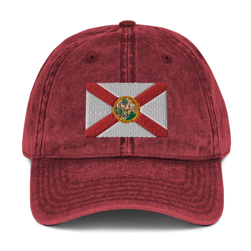 Florida Flag Vintage Cotton Twill Cap