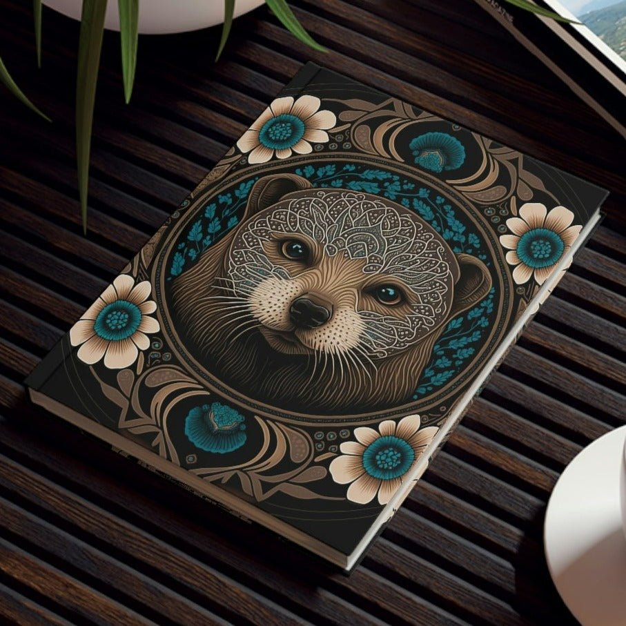 Four Flowers Otter Hard Backed Journal