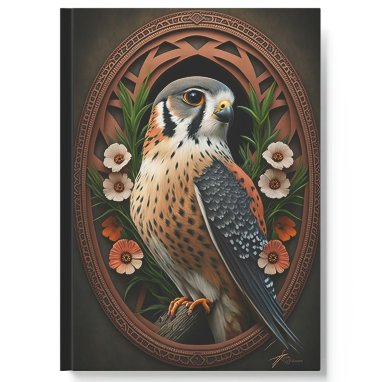 Framed American Kestrel Hard Backed Journal