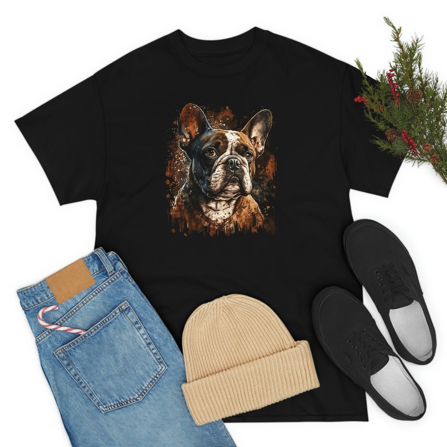 French Bulldog Portrait Cotton Tee II - a perfect gift for the frenchy lover or any bull dog fan