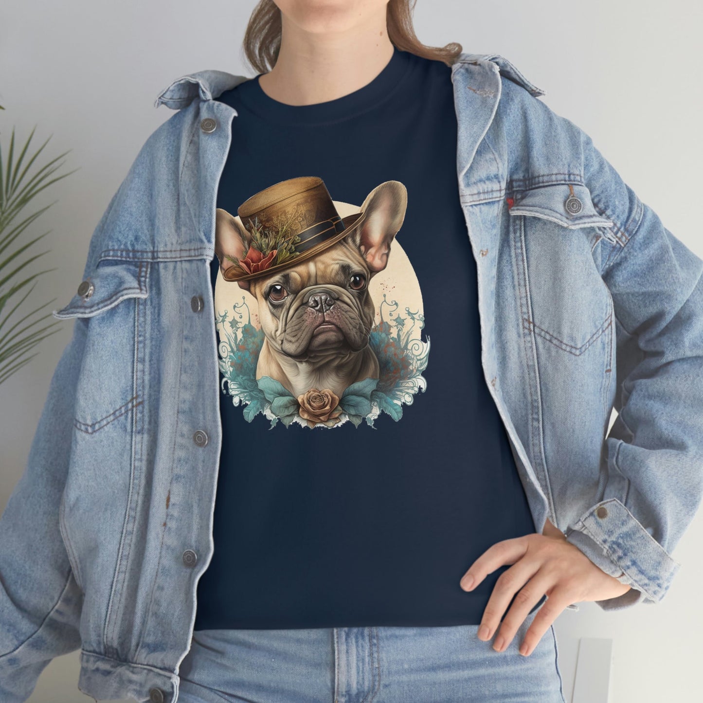 French Bulldog Portrait Cotton Tee III - a perfect gift for the frenchy lover or any bull dog fan
