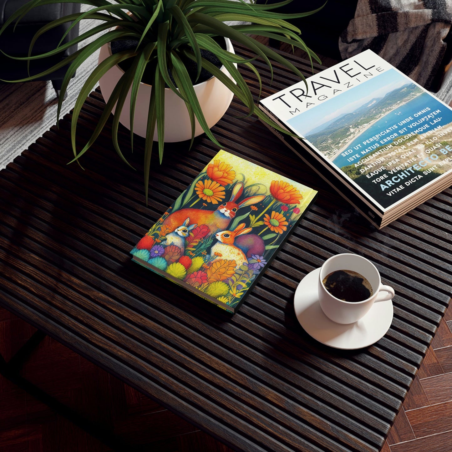 Garden Bunnies Hard Backed Journal