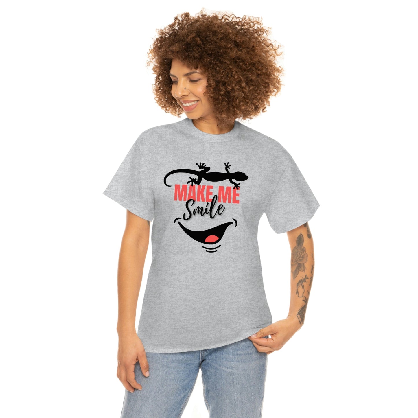 Geckos Make Me Smile Heavy Cotton Tee