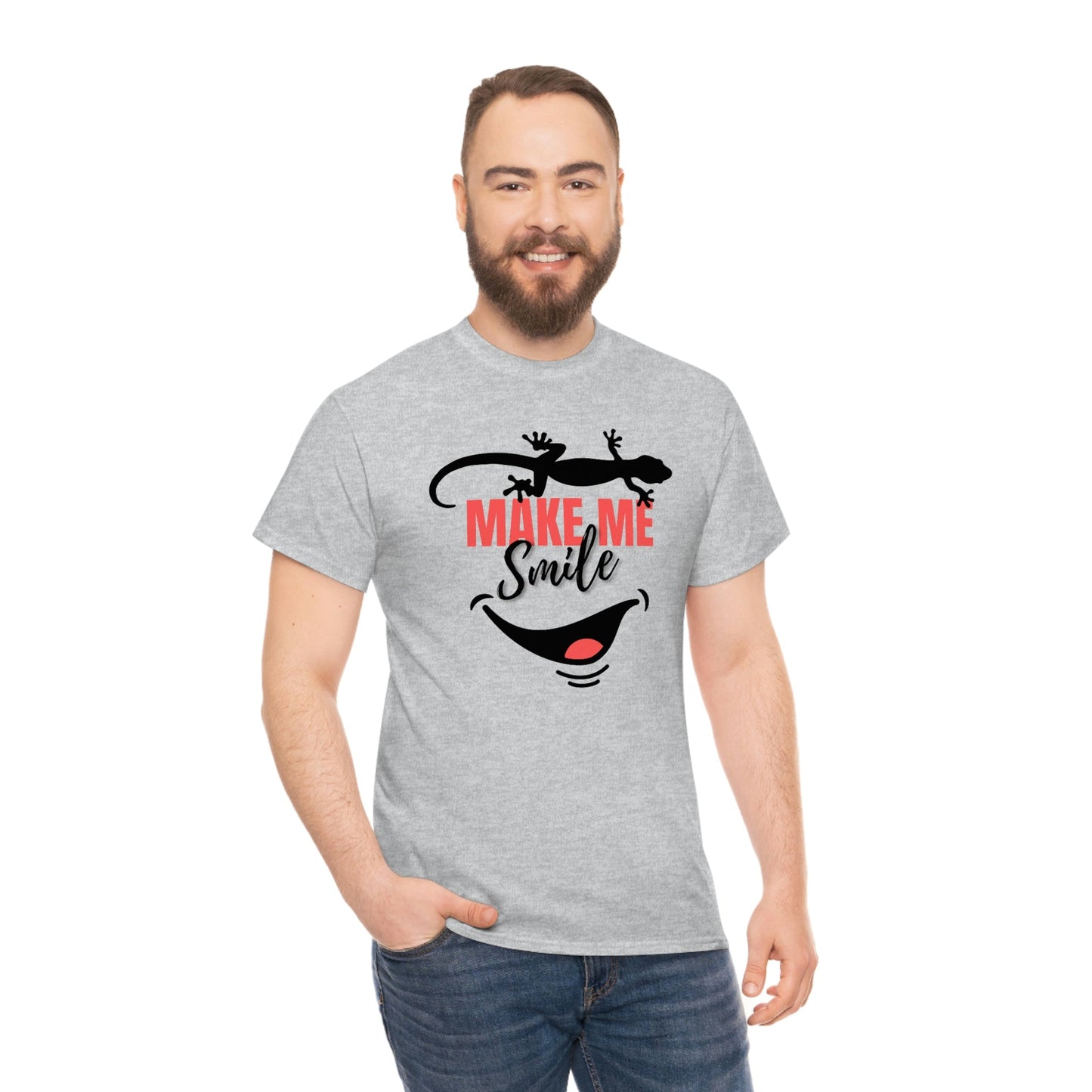 Geckos Make Me Smile Heavy Cotton Tee