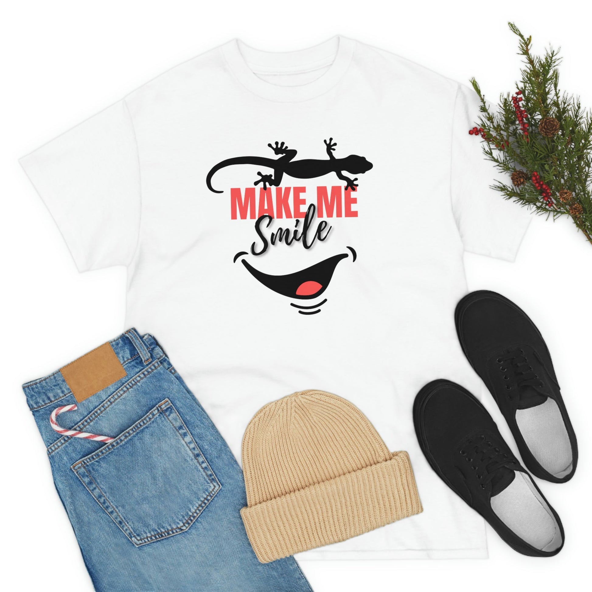 Geckos Make Me Smile Heavy Cotton Tee