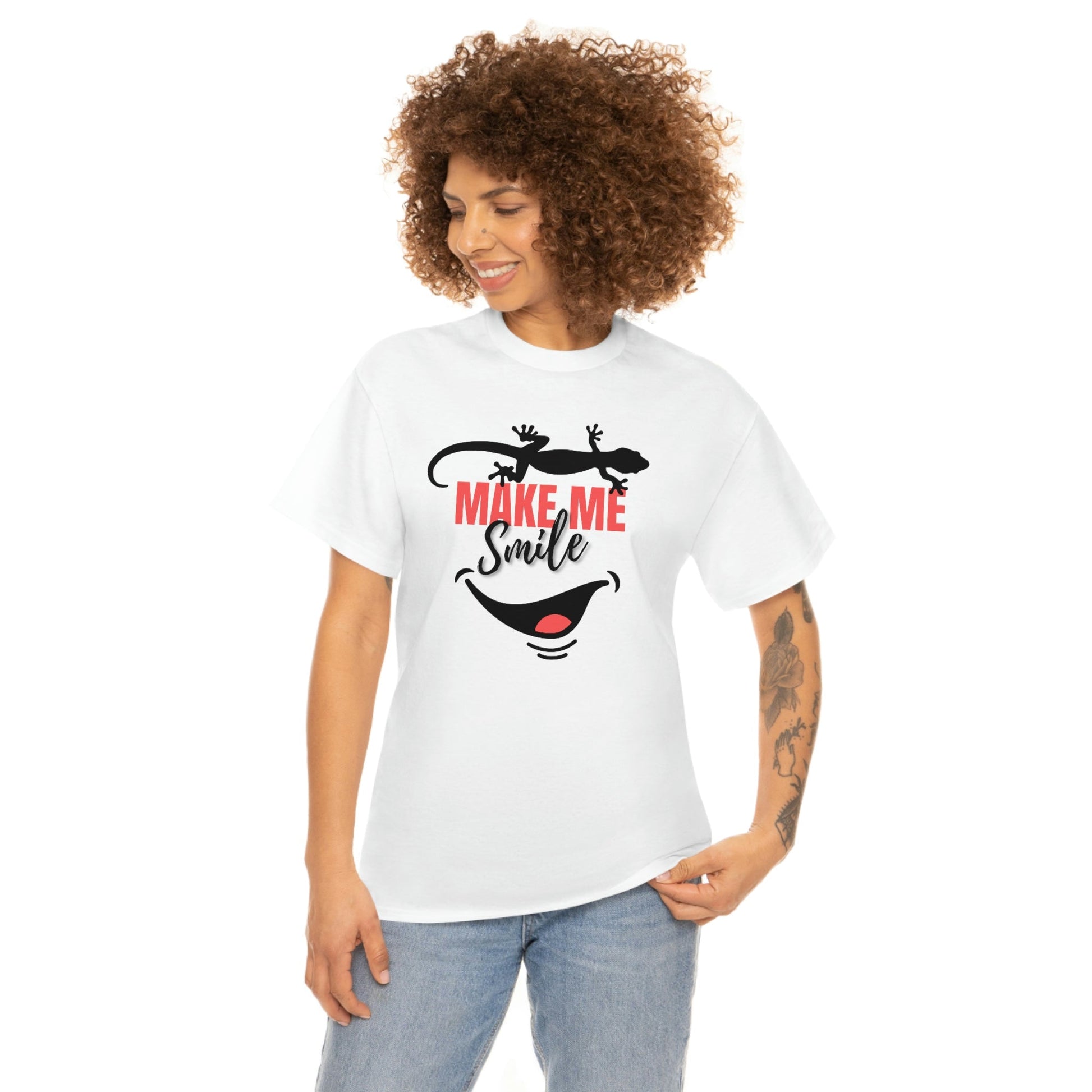 Geckos Make Me Smile Heavy Cotton Tee