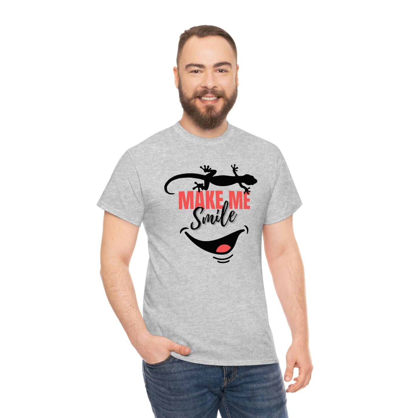Geckos Make Me Smile Heavy Cotton Tee