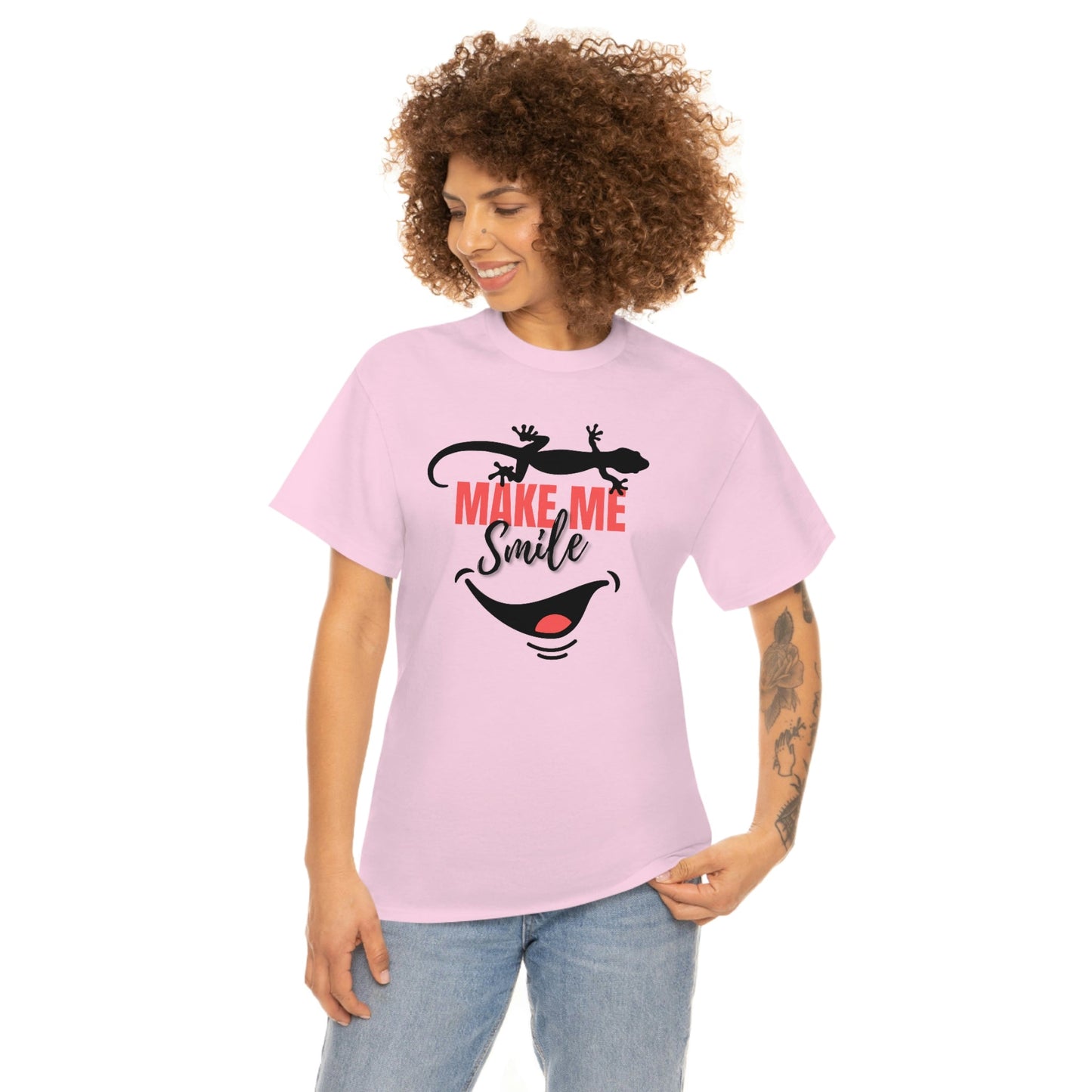 Geckos Make Me Smile Heavy Cotton Tee