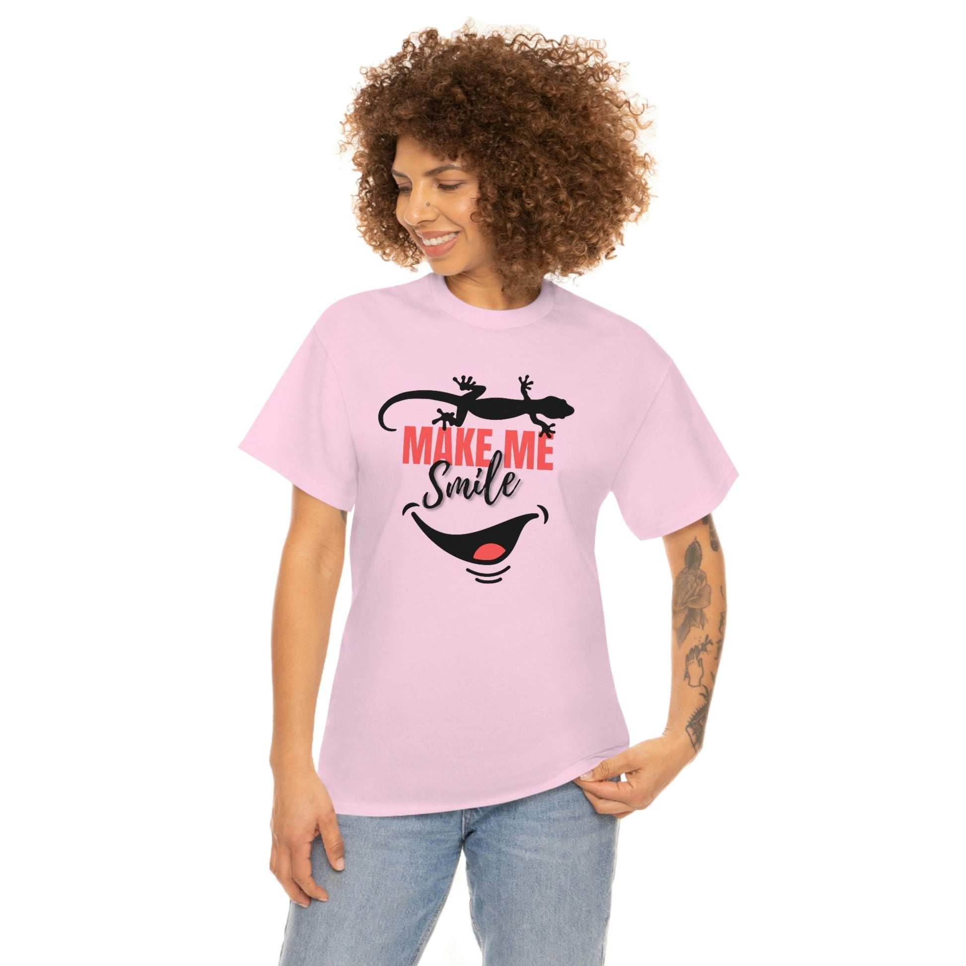 Geckos Make Me Smile Heavy Cotton Tee