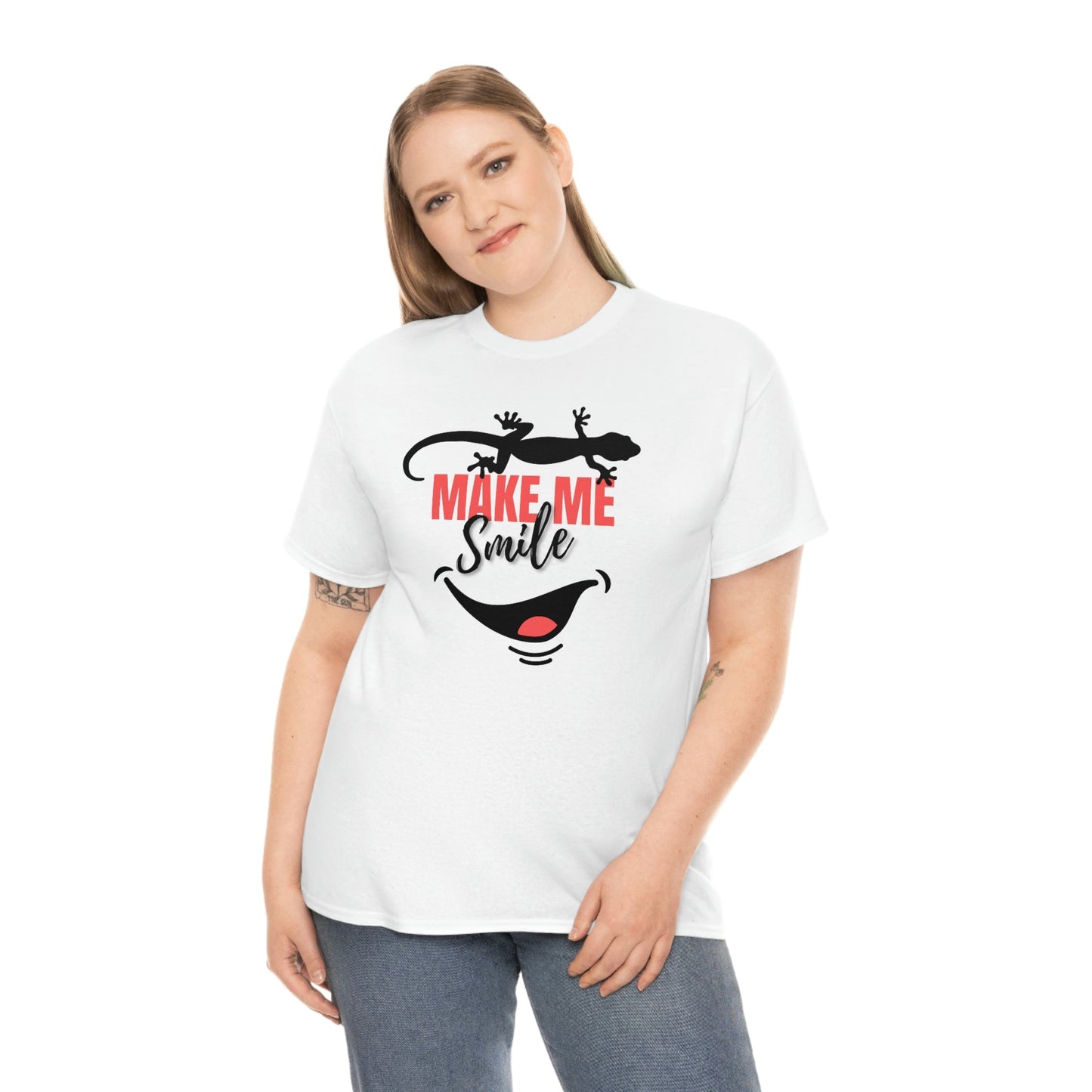 Geckos Make Me Smile Heavy Cotton Tee