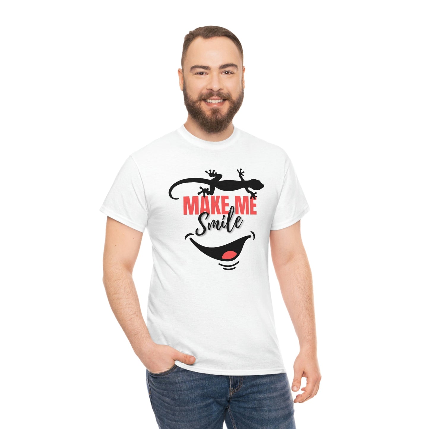Geckos Make Me Smile Heavy Cotton Tee