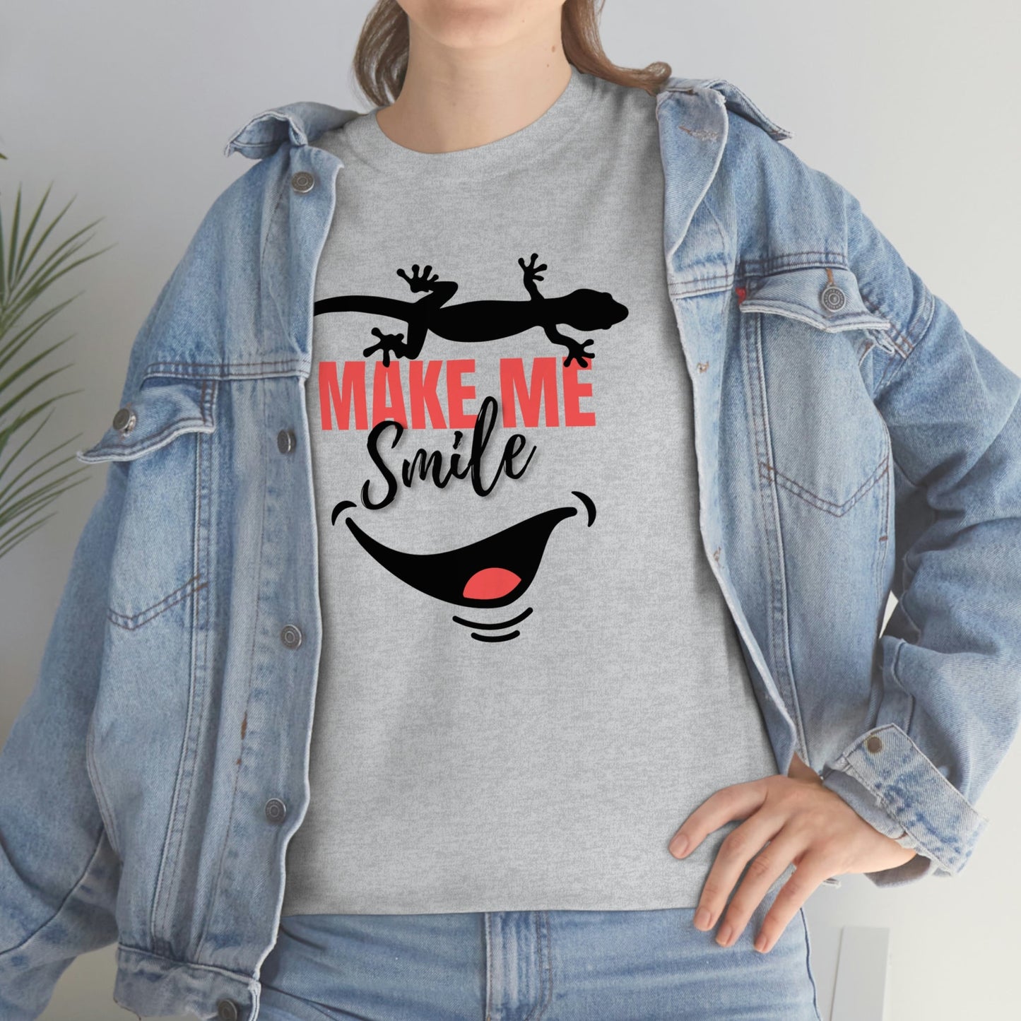 Geckos Make Me Smile Heavy Cotton Tee