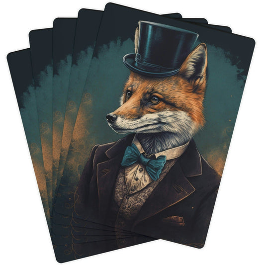 Gentleman Fox Poker Playing Cards