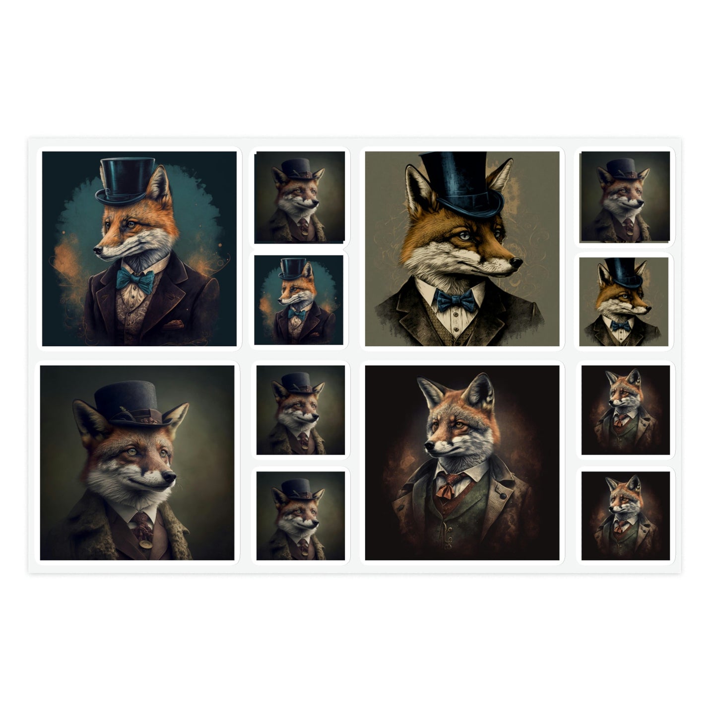 Gentleman Fox Sticker Sheets