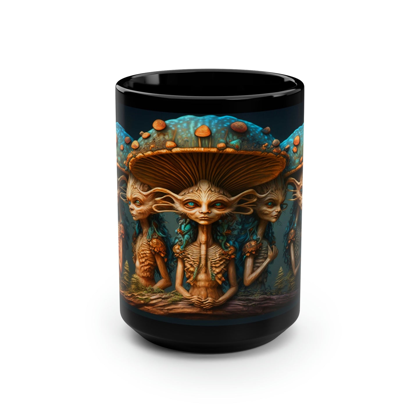 Goblin Ghouls Magic Mushrooms 15 oz Coffee Mug perfect for the mushrooming fan or as a birthday gift for nature lovers