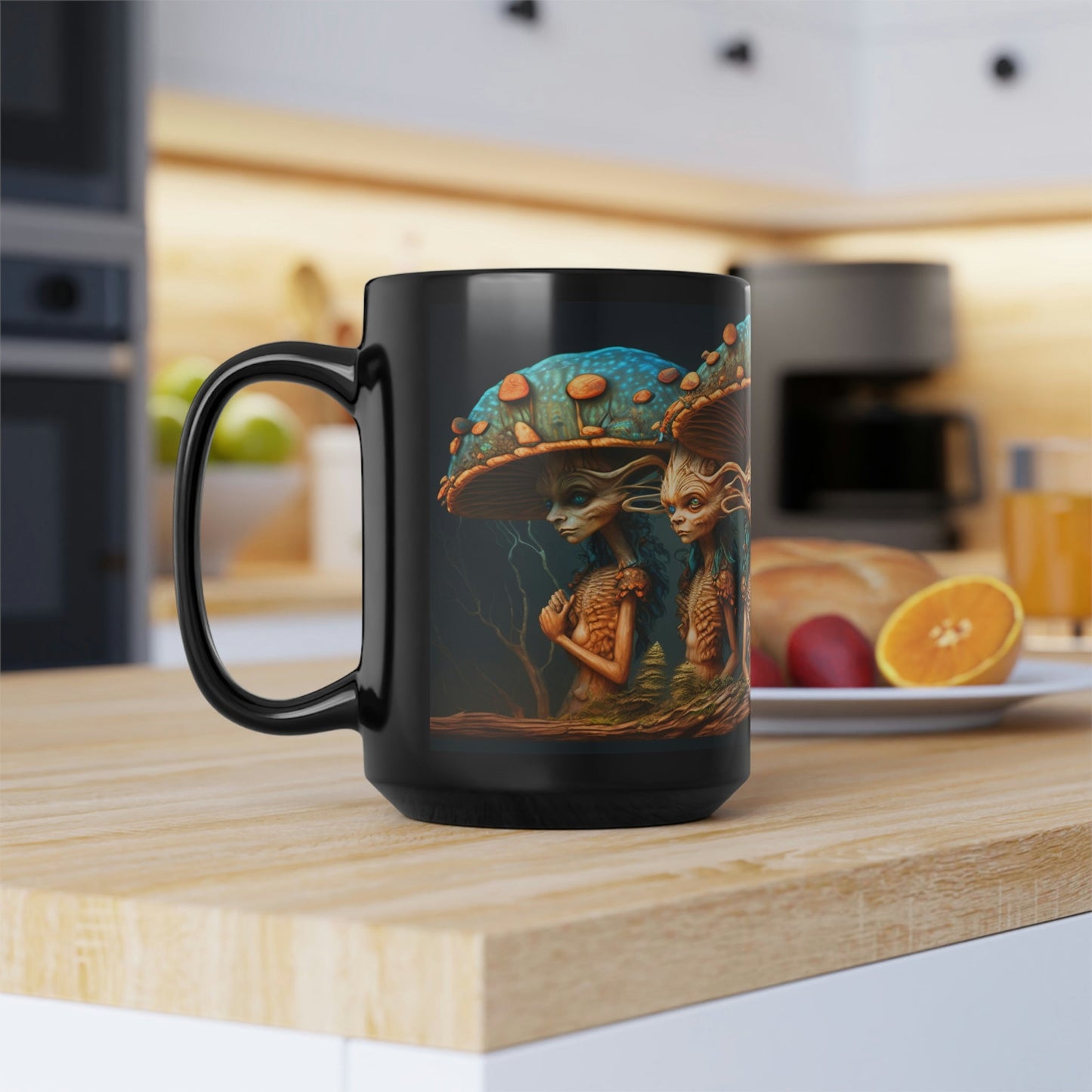 Goblin Ghouls Magic Mushrooms 15 oz Coffee Mug perfect for the mushrooming fan or as a birthday gift for nature lovers