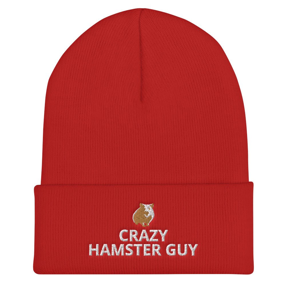 Hamster Cuffed Beanie | Crazy Hamster Guy | Perfect gift for the Pet Hamster lover! | Multiple Hat Colors Available