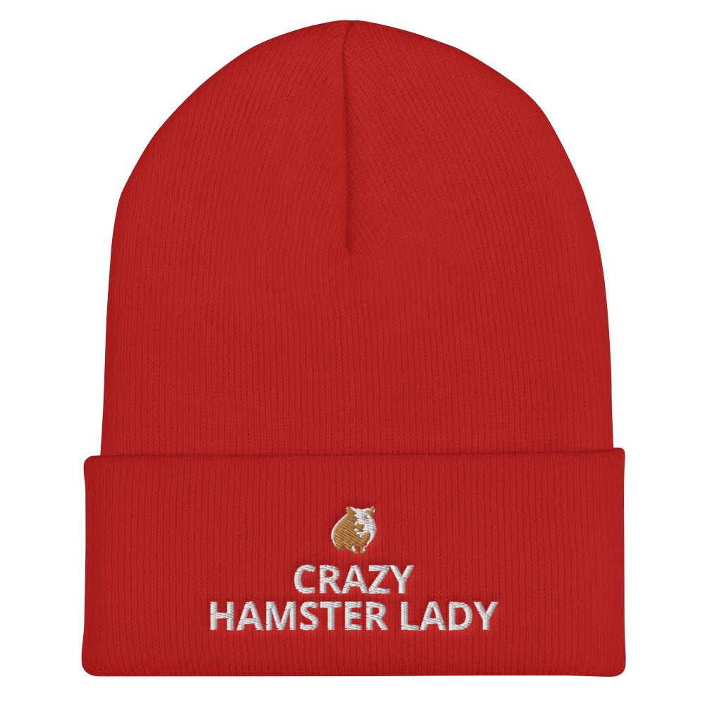 Hamster Cuffed Beanie | Crazy Hamster Lady | Perfect gift for the Pet Hamster lover! | Multiple Hat Colors Available