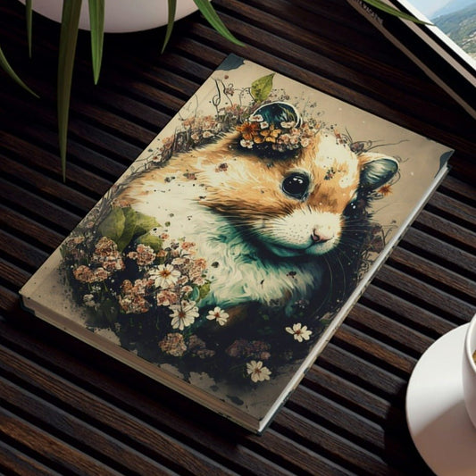 Hamster Portrait Hard Backed Journal