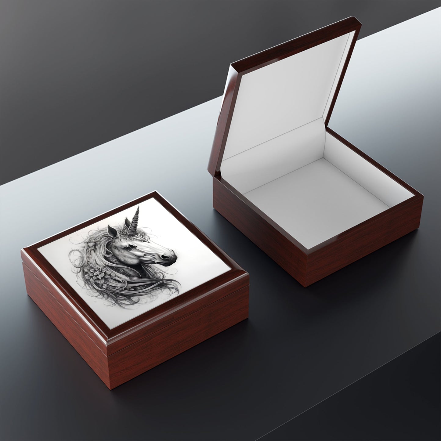 Hand Drawn Unicorn Gift & Jewelry Box