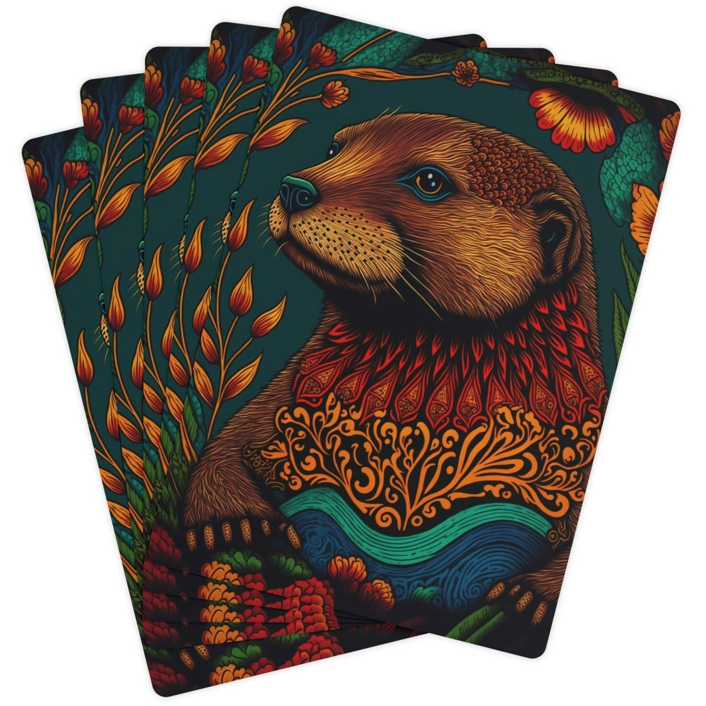 Hand Paint Otter Lake Poker Playing Cards