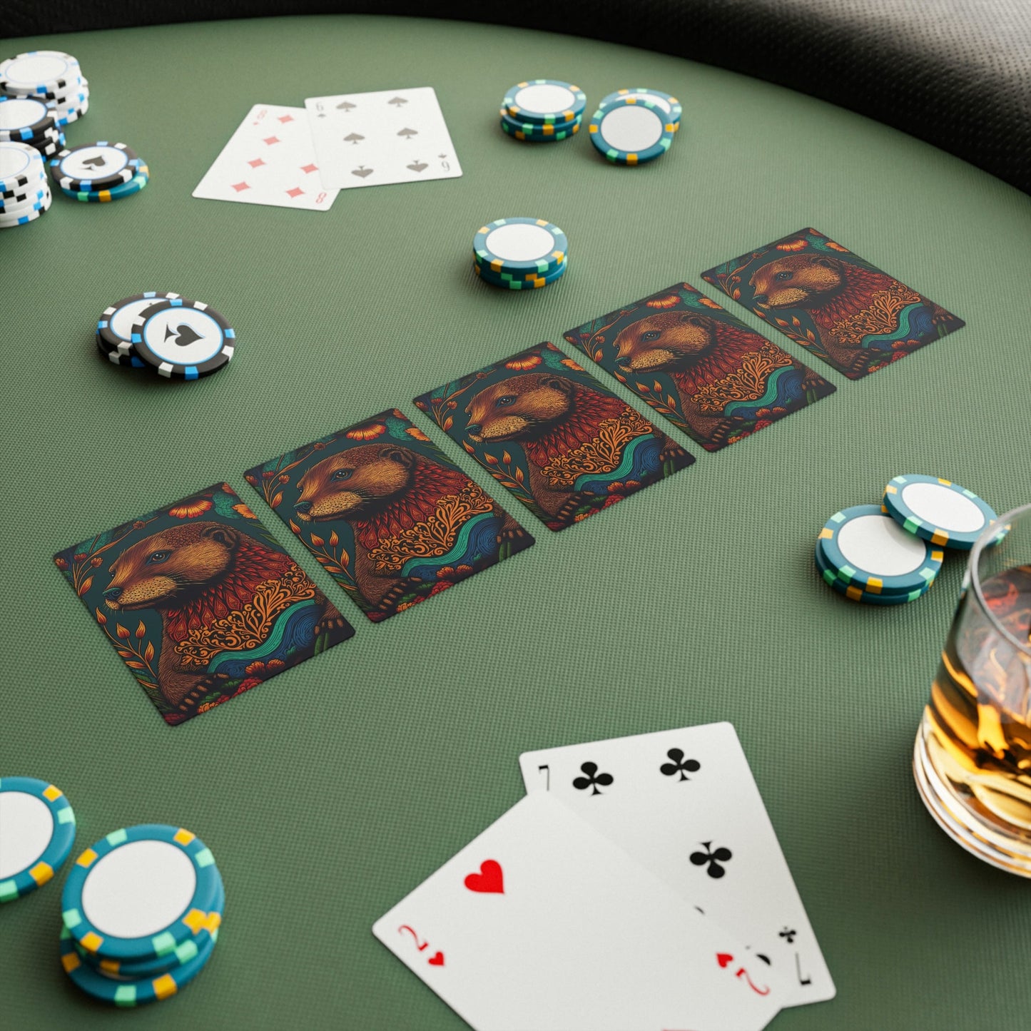 Hand Paint Otter Lake Poker Playing Cards