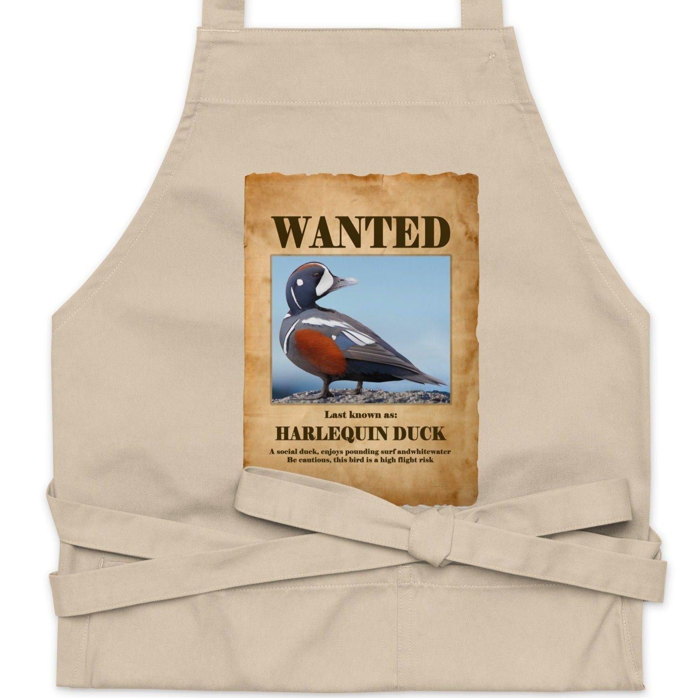 Harlequin Duck Organic Cotton Apron