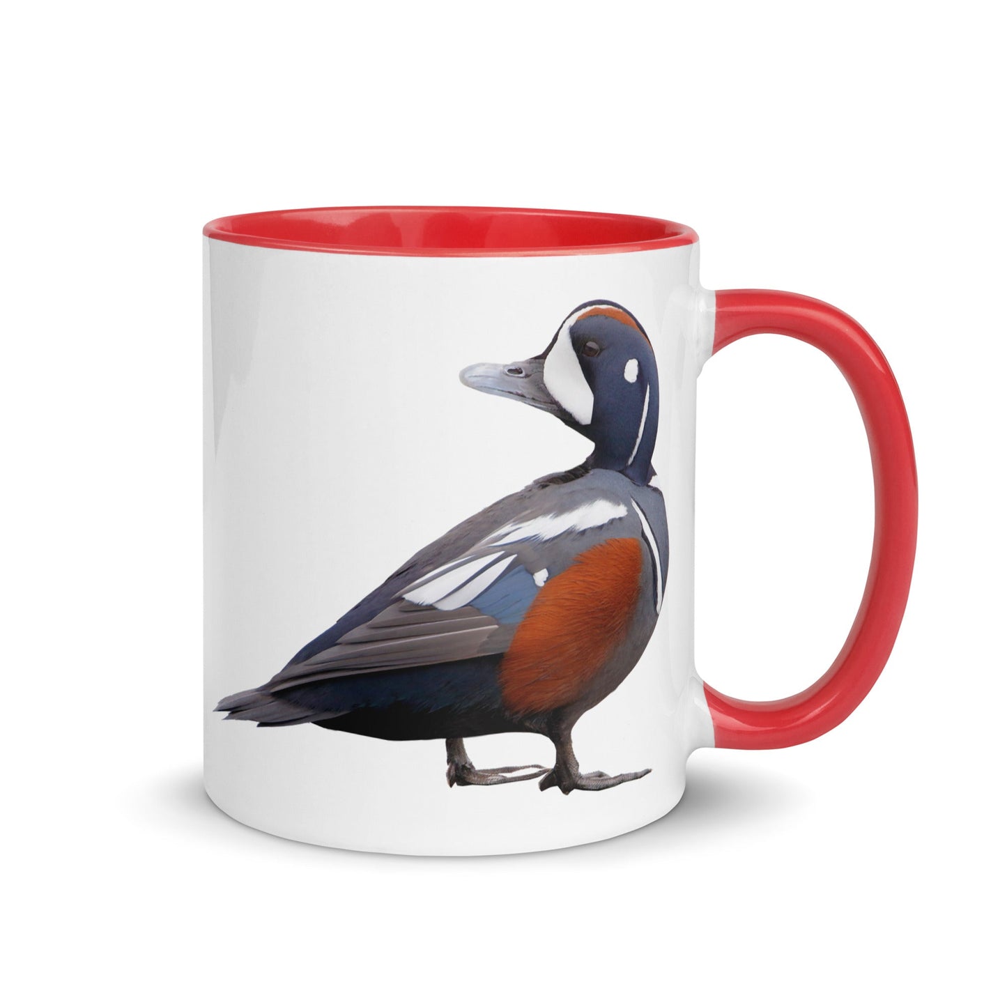 Harlequin Ducks Ceramic Mug with Color Inside