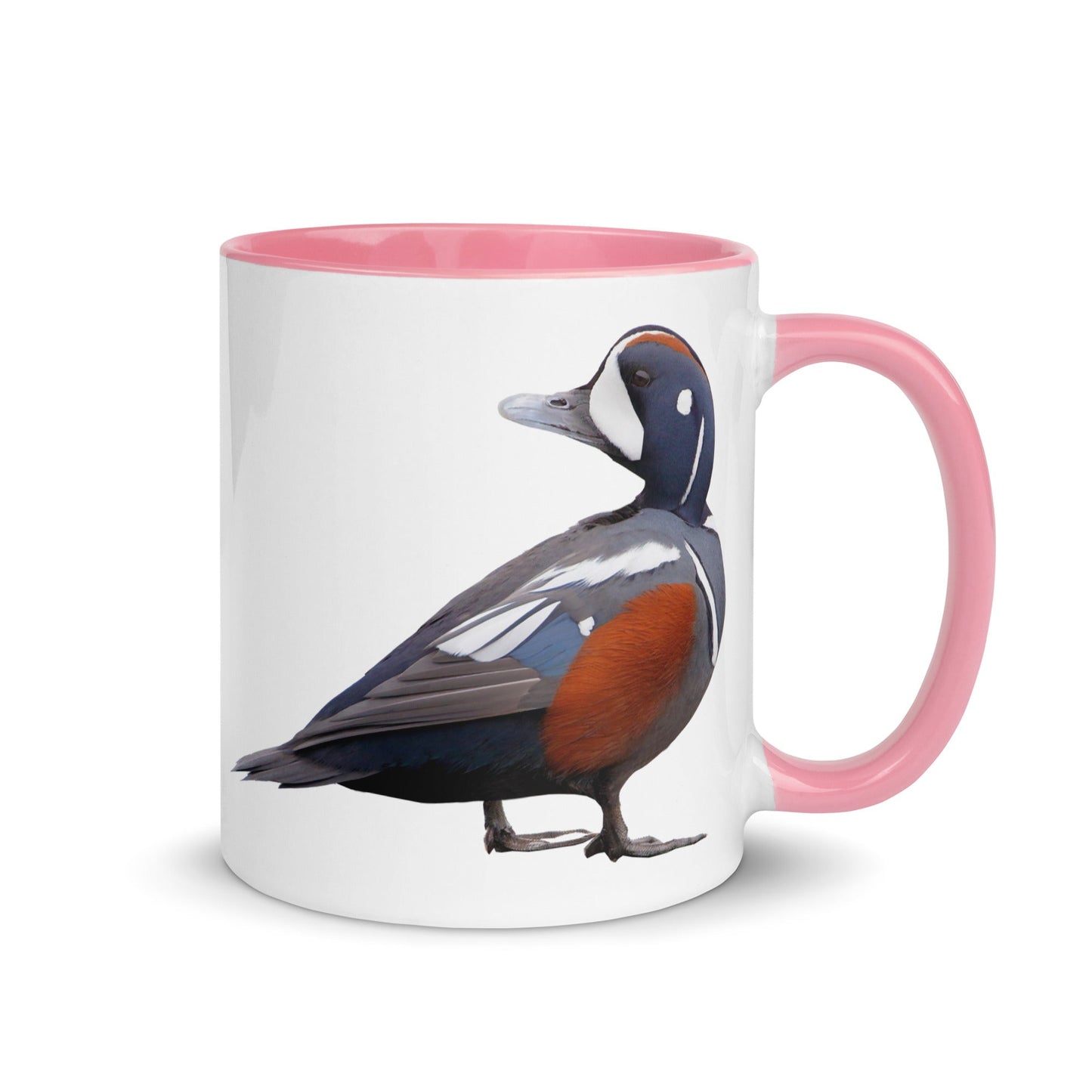 Harlequin Ducks Ceramic Mug with Color Inside