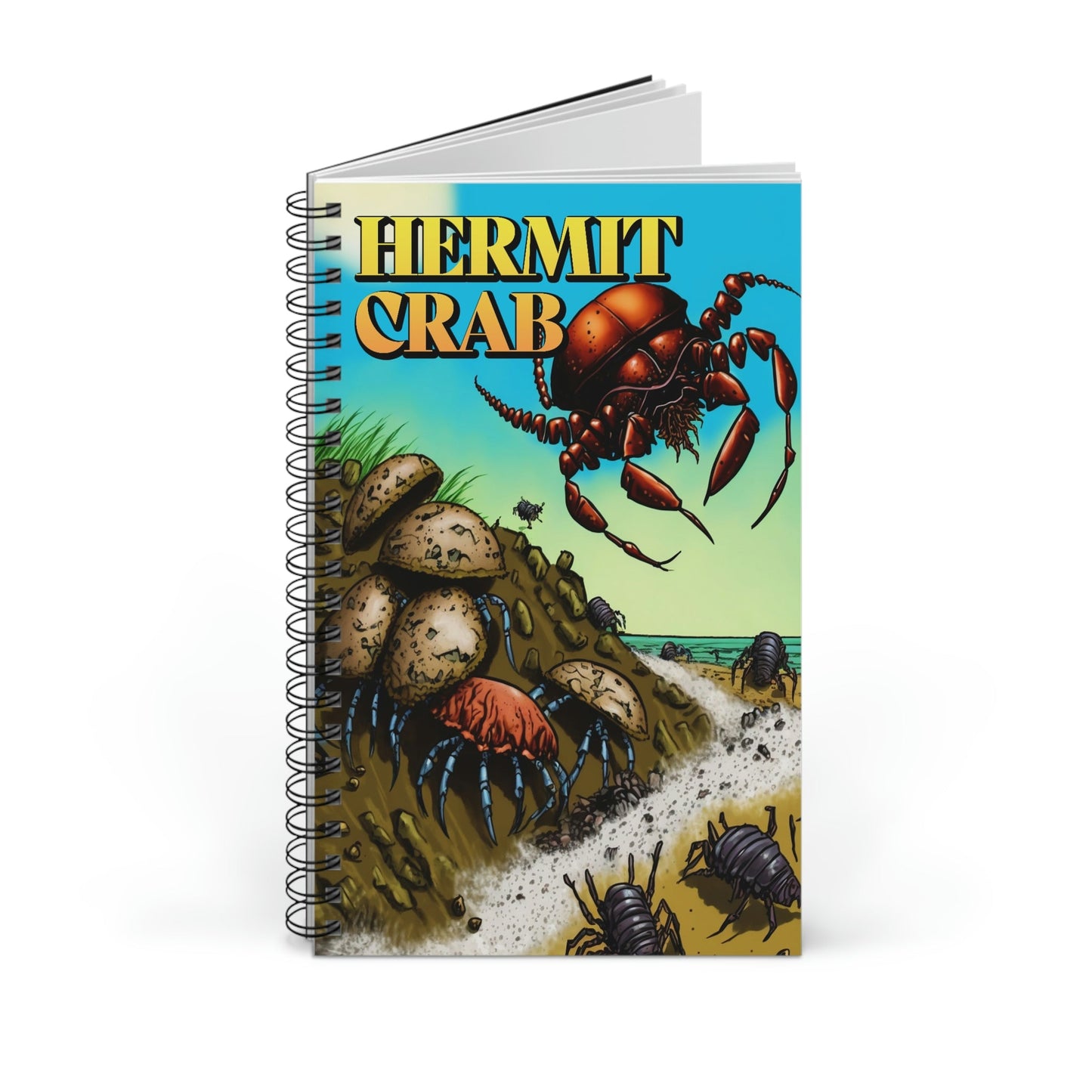 Hermit Crab Graphic Novel Cover Spiral Journal Notebook Sketch Book