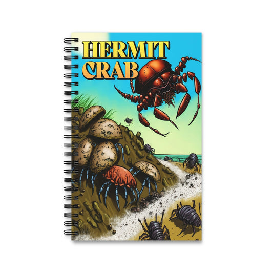 Hermit Crab Graphic Novel Cover Spiral Journal Notebook Sketch Book