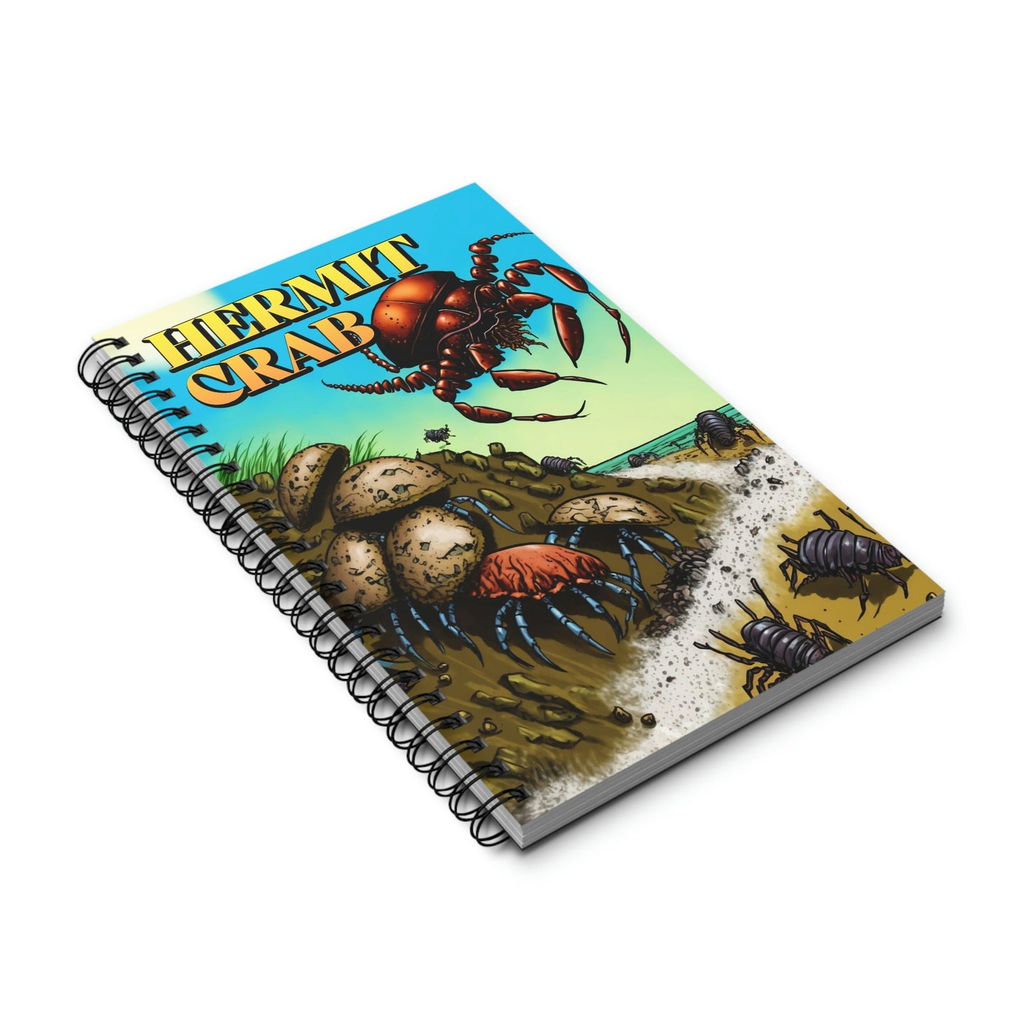 Hermit Crab Graphic Novel Cover Spiral Journal Notebook Sketch Book