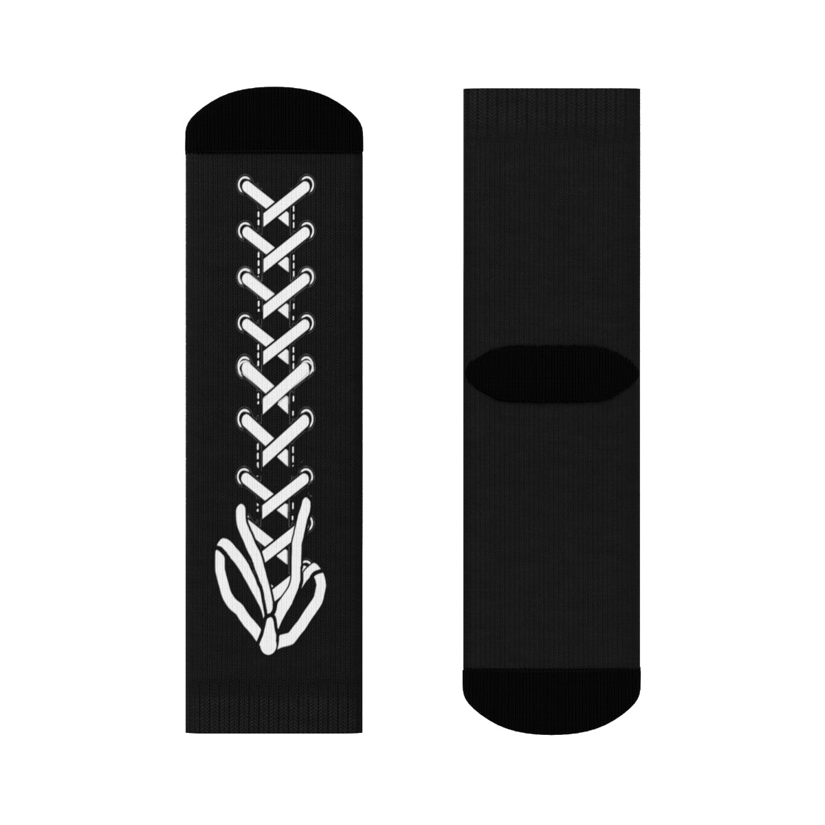 Hi Top Sneaker Black Crew Socks