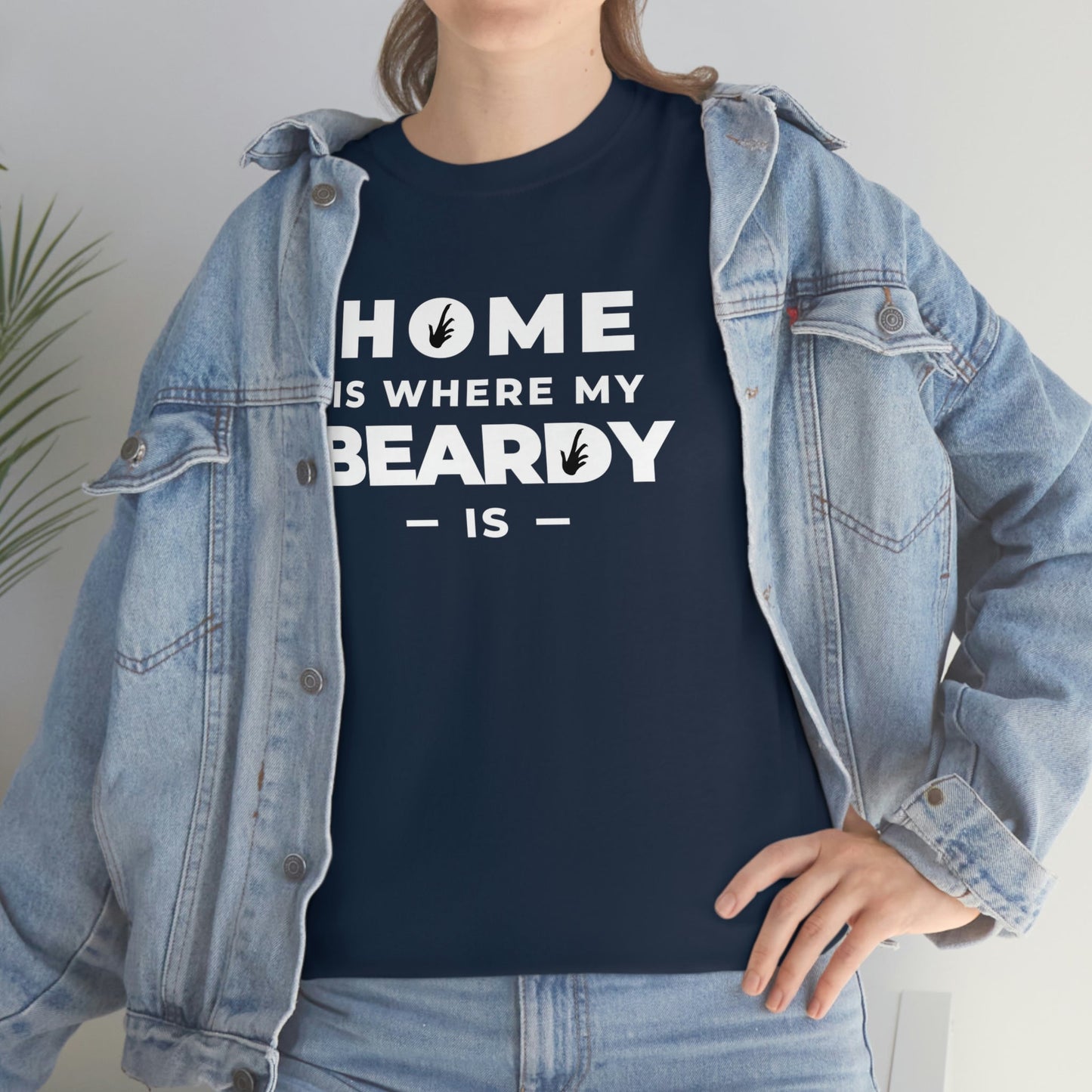 Home is Where My Beardy Is Heavy Cotton T-Shirt