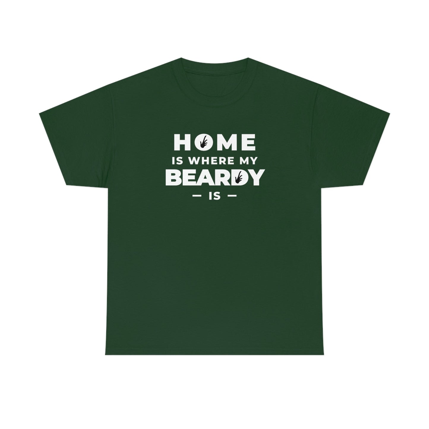 Home is Where My Beardy Is Heavy Cotton T-Shirt