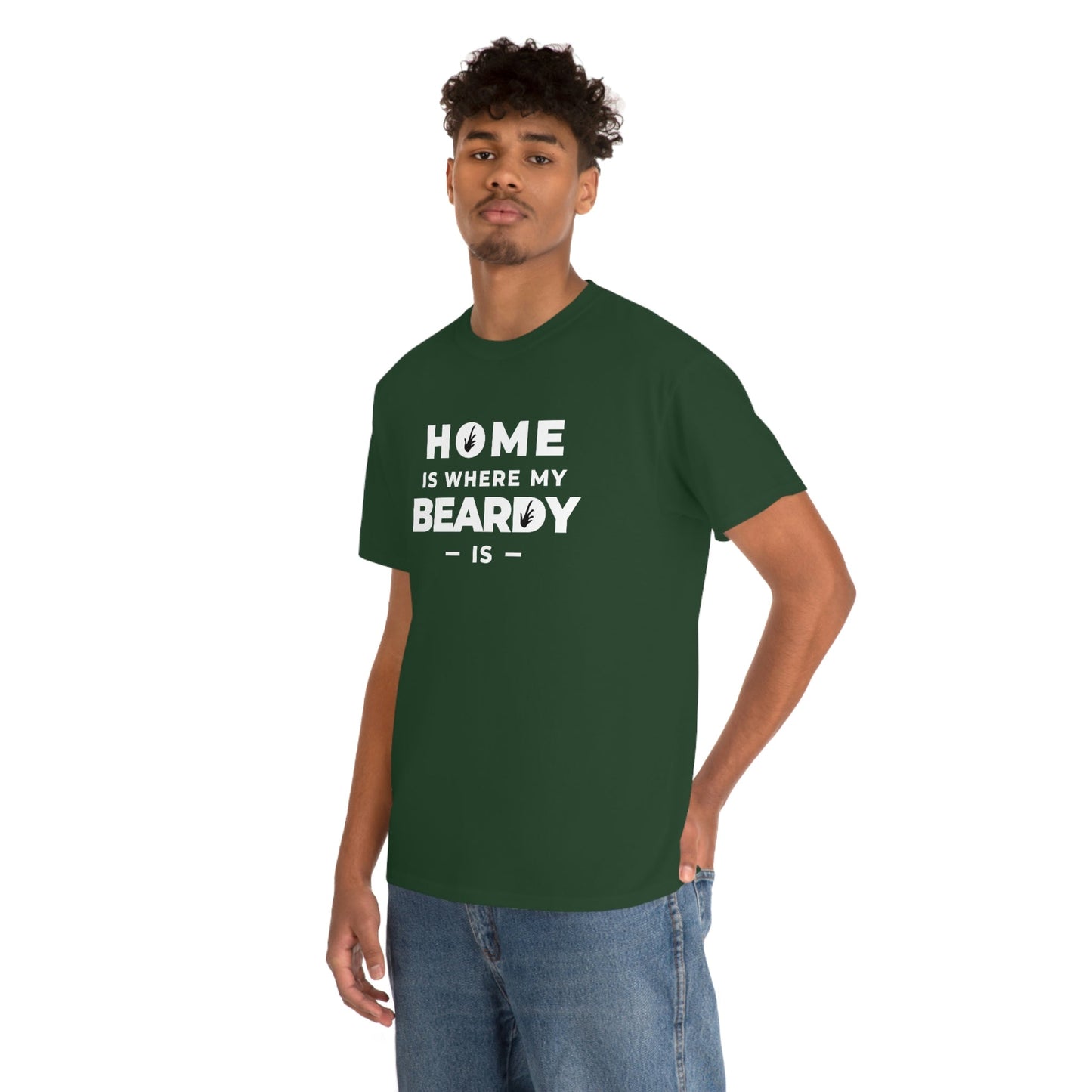 Home is Where My Beardy Is Heavy Cotton T-Shirt