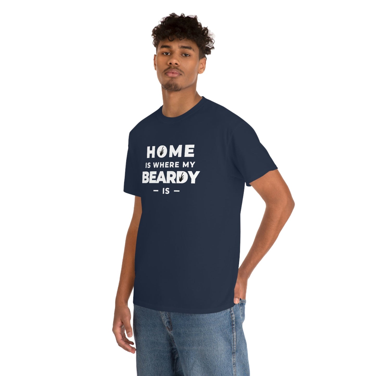 Home is Where My Beardy Is Heavy Cotton T-Shirt