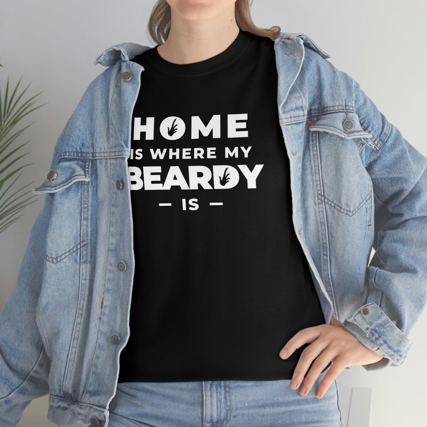 Home is Where My Beardy Is Heavy Cotton T-Shirt