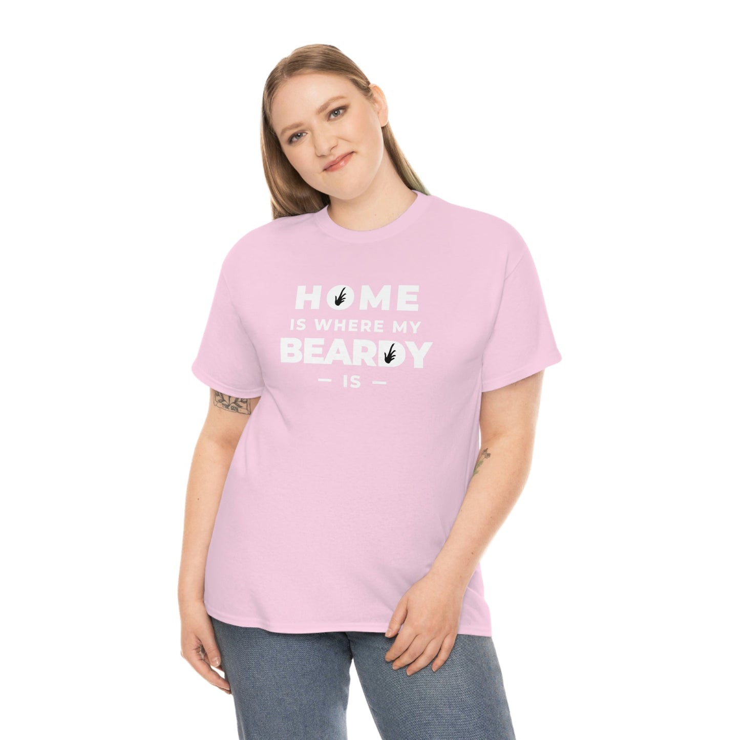 Home is Where My Beardy Is Heavy Cotton T-Shirt