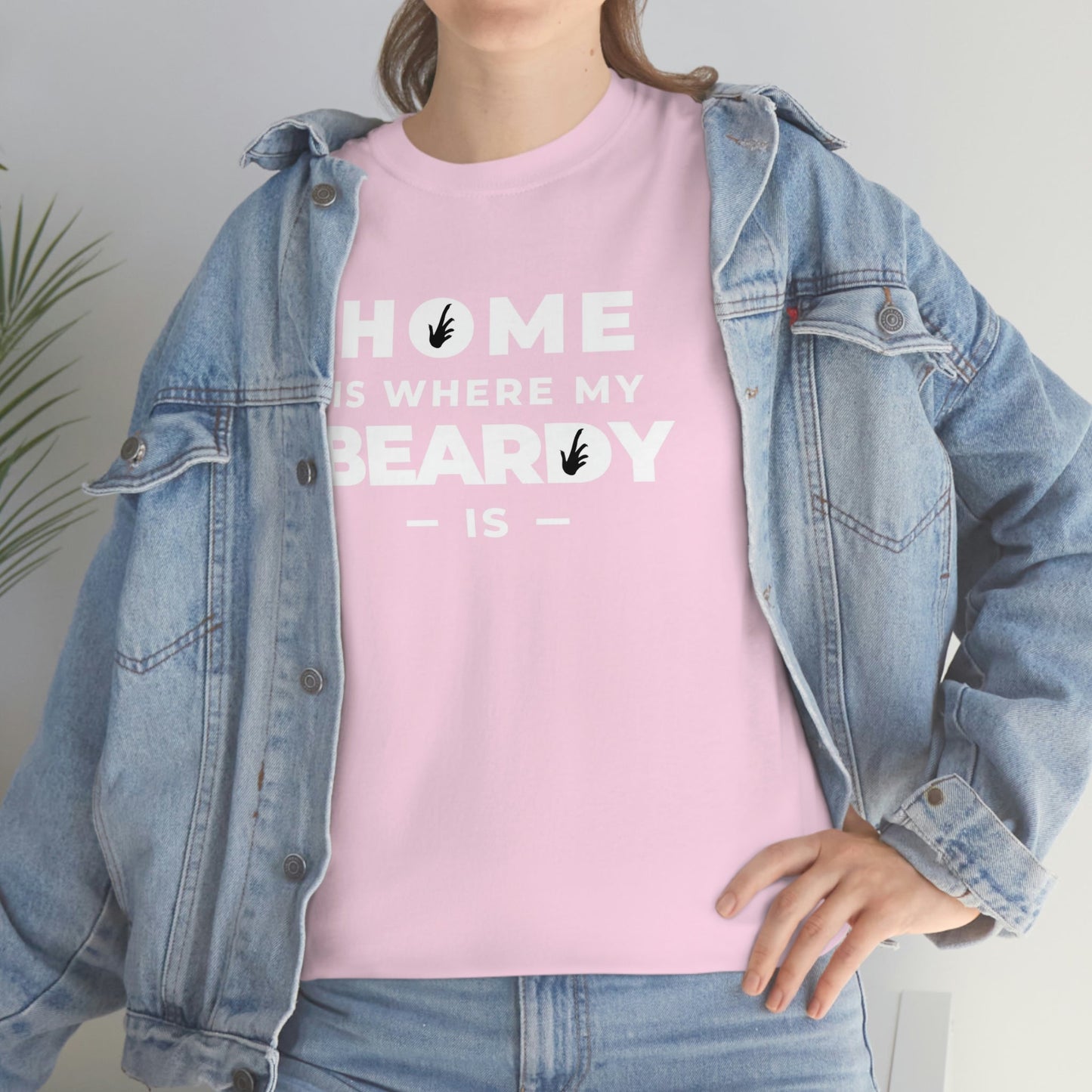 Home is Where My Beardy Is Heavy Cotton T-Shirt