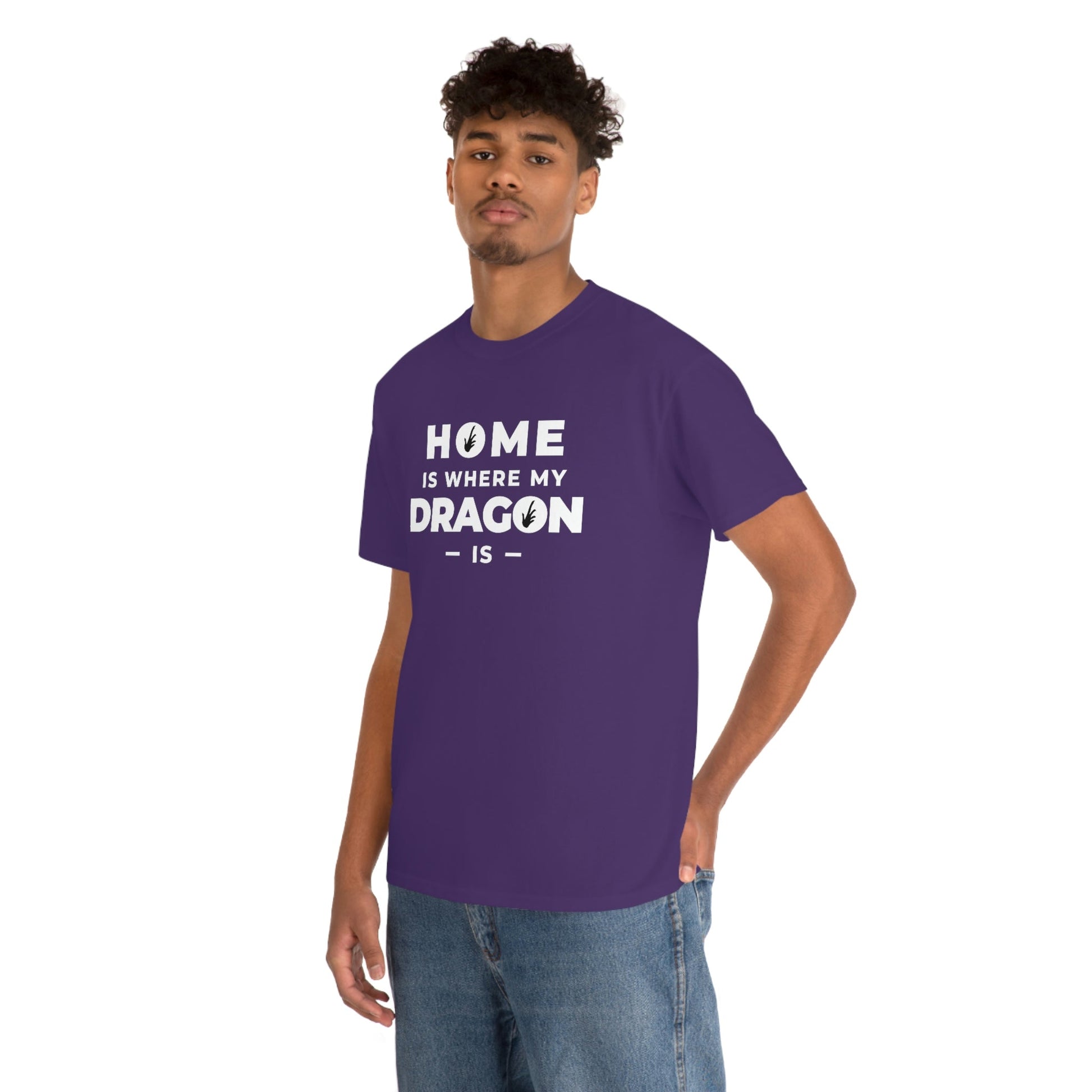Home is Where My Dragon Is Heavy Cotton T-Shirt
