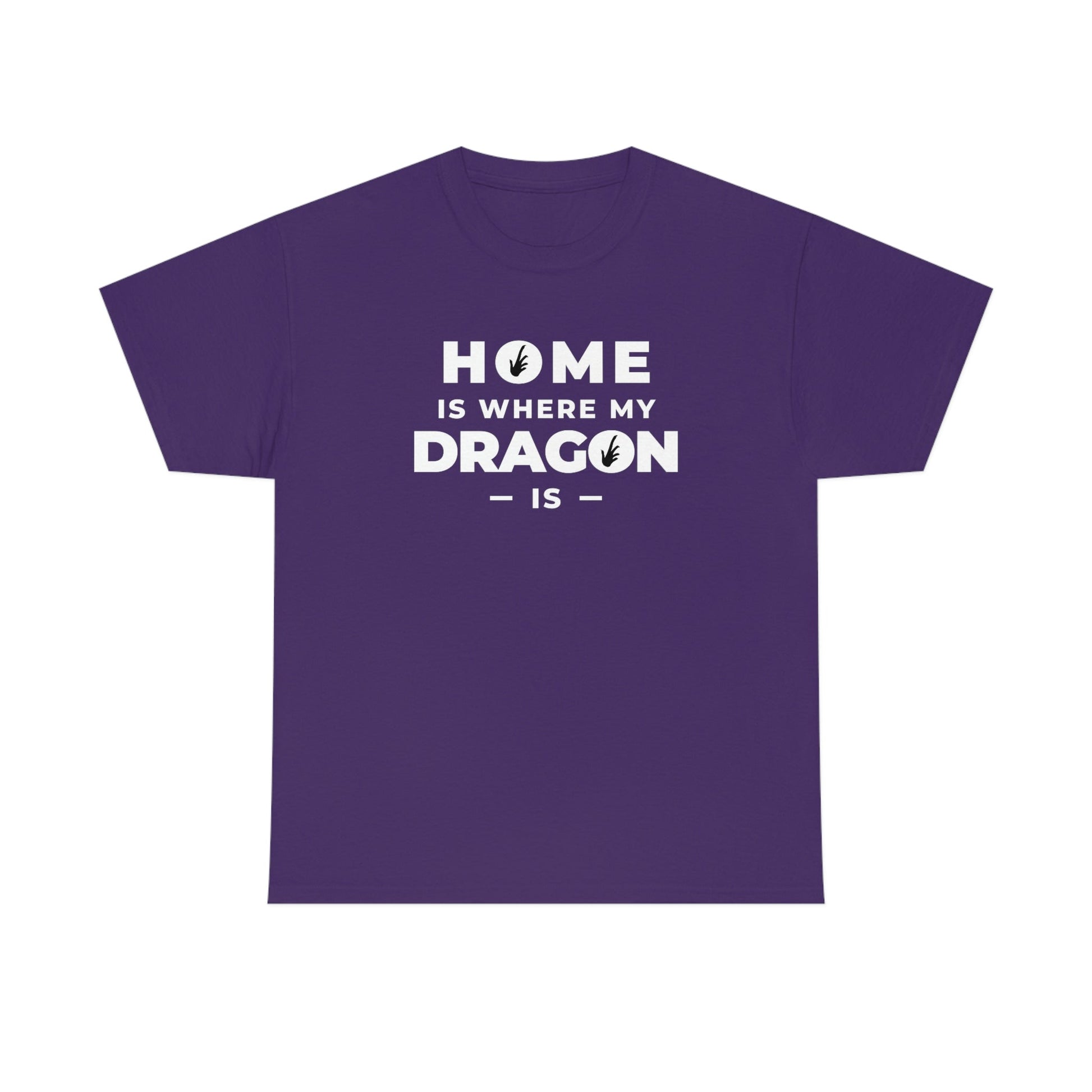 Home is Where My Dragon Is Heavy Cotton T-Shirt