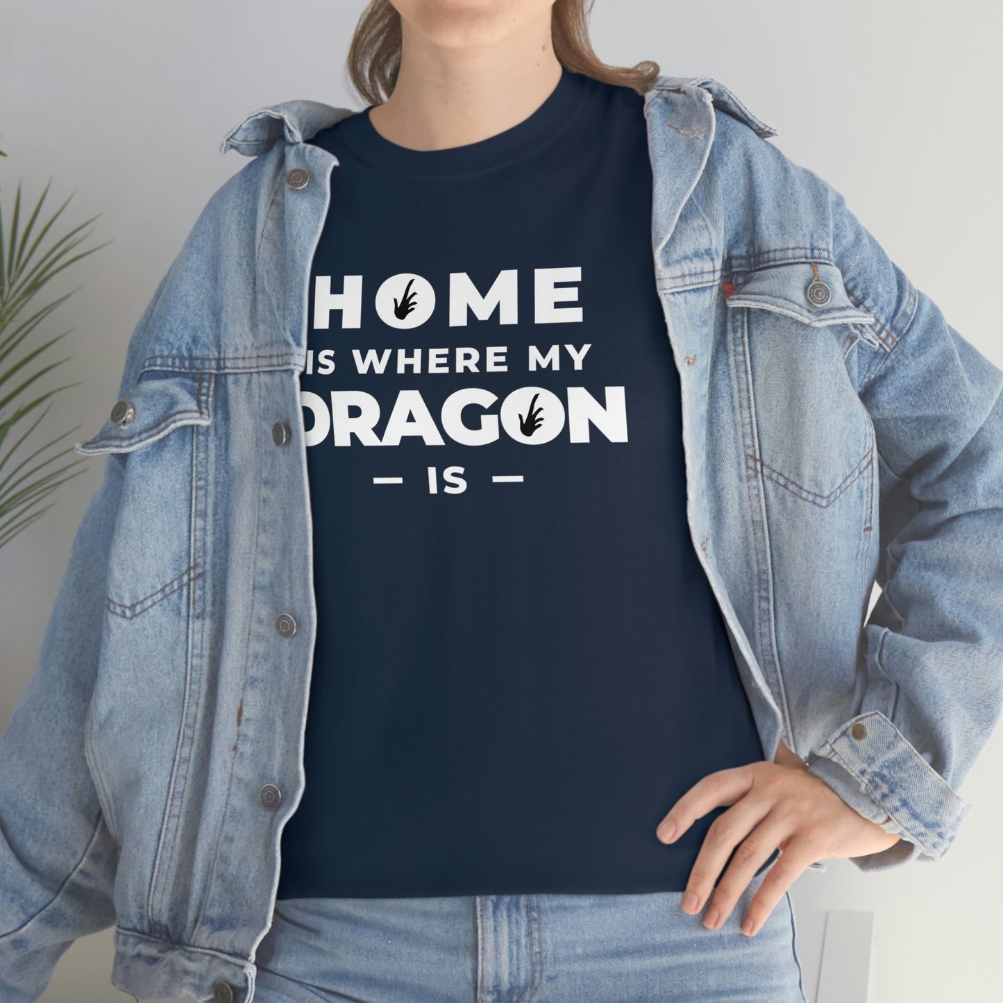 Home is Where My Dragon Is Heavy Cotton T-Shirt