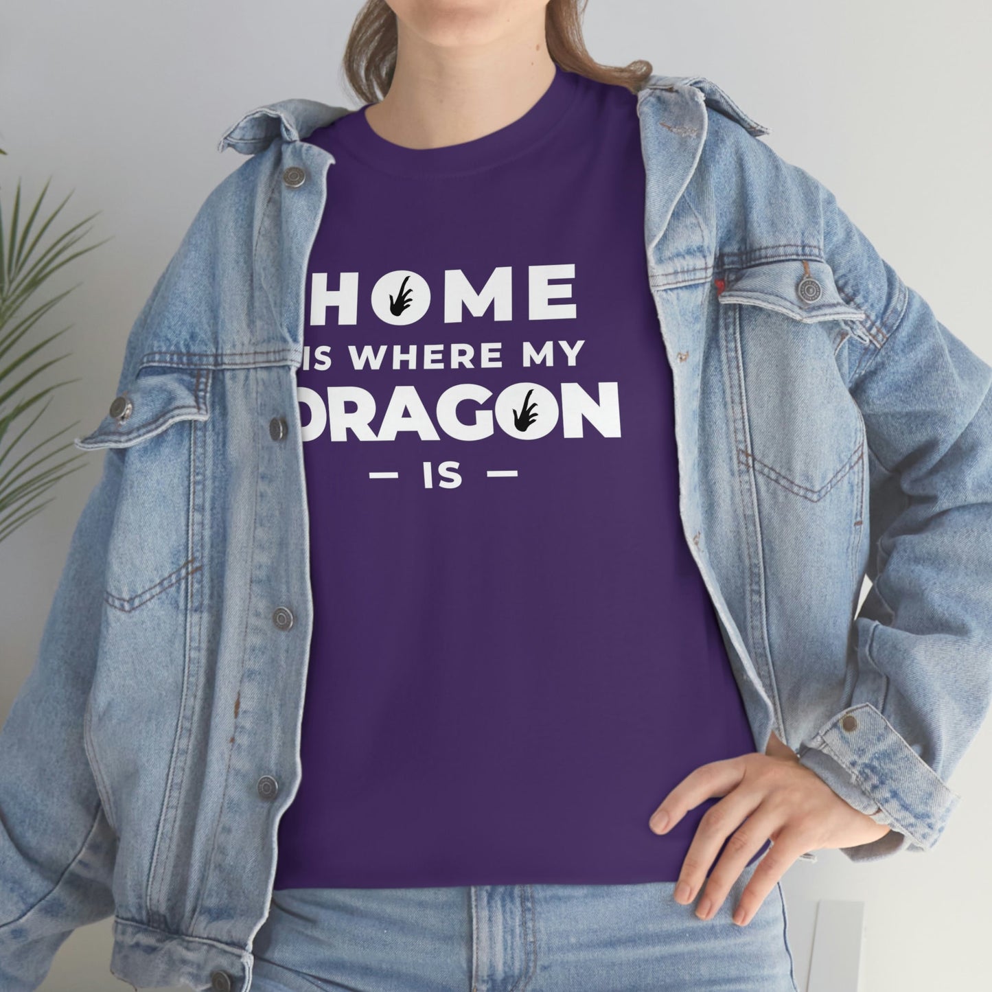 Home is Where My Dragon Is Heavy Cotton T-Shirt