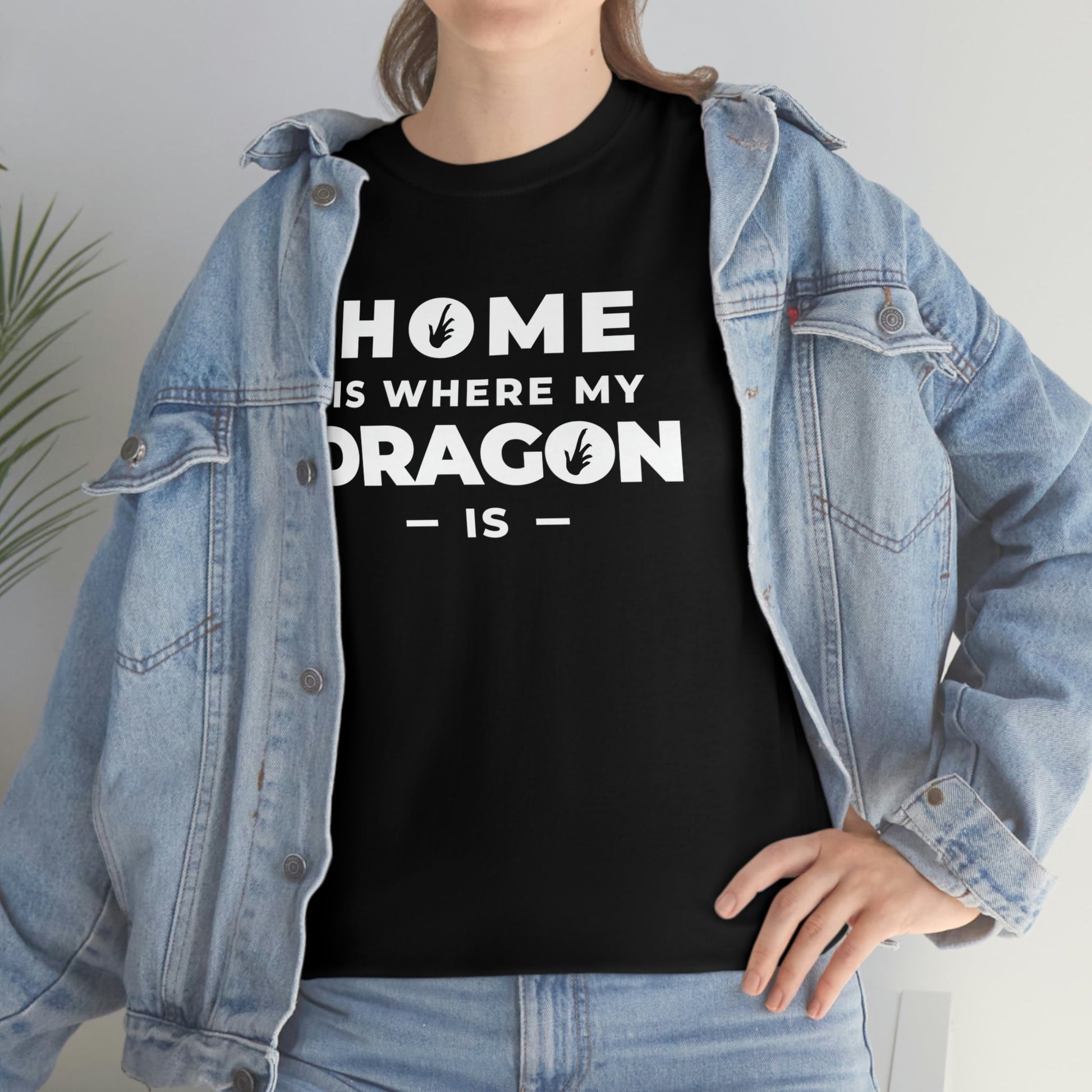 Home is Where My Dragon Is Heavy Cotton T-Shirt