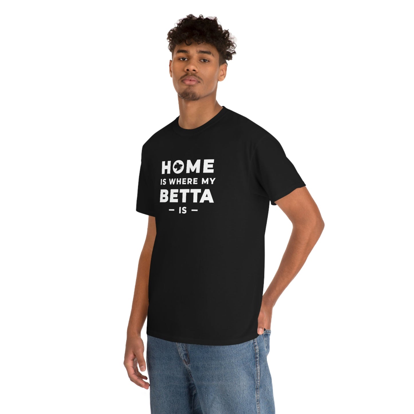Home is Where the Betta Is Heavy Cotton T-Shirt