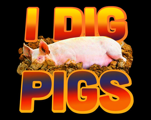 I Dig Pigs Black Mug 15oz