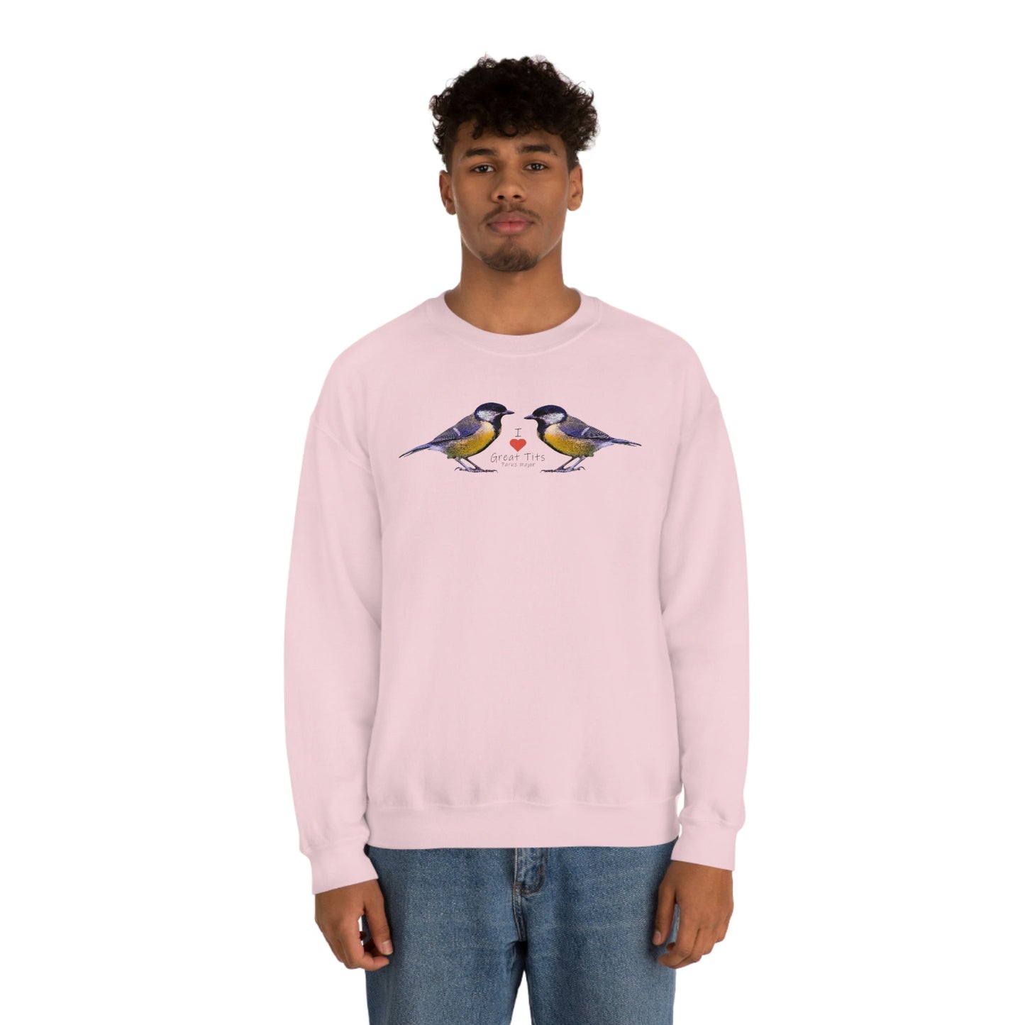 I Love Great Tits Heavy Blend Crewneck Sweatshirt