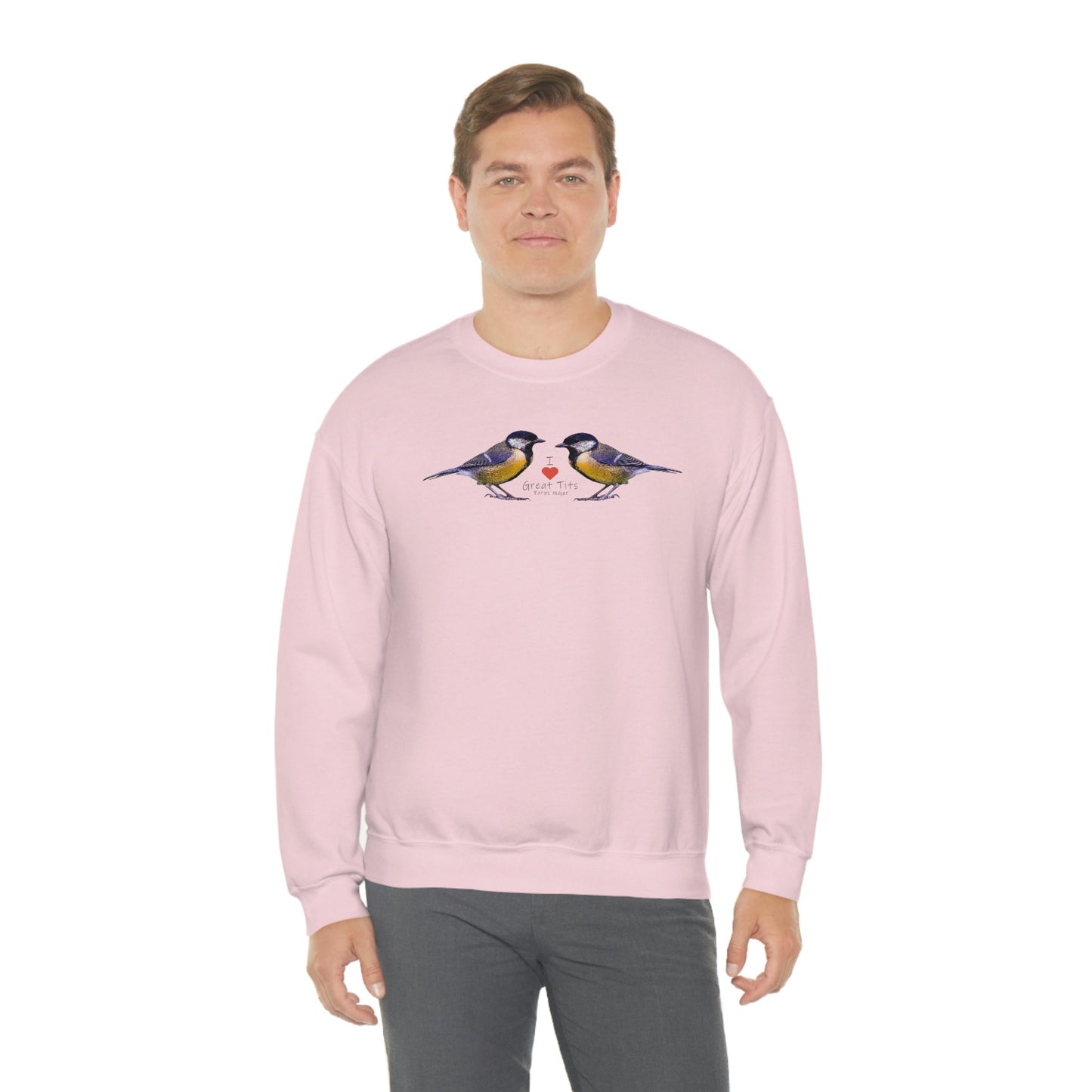 I Love Great Tits Heavy Blend Crewneck Sweatshirt