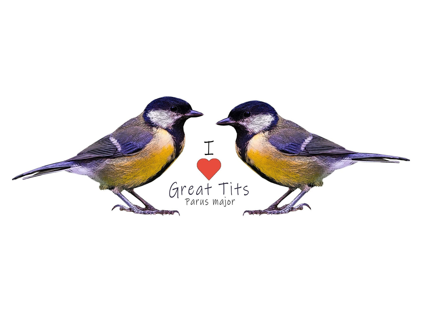 I Love Great Tits Heavy Blend Crewneck Sweatshirt